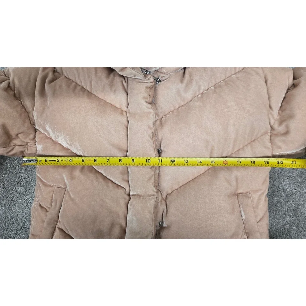 ARITZIA Wilfred Cloud Puff Velvet Goose Down Puffer Coat Jacket Pink XS READ‎